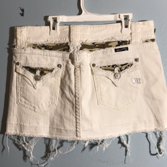 Sz LG Miss Me Jeans Mini Skirt - Picture 2 of 6